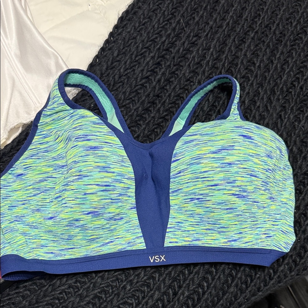 VSX Blue and Green Molded Sports Bra